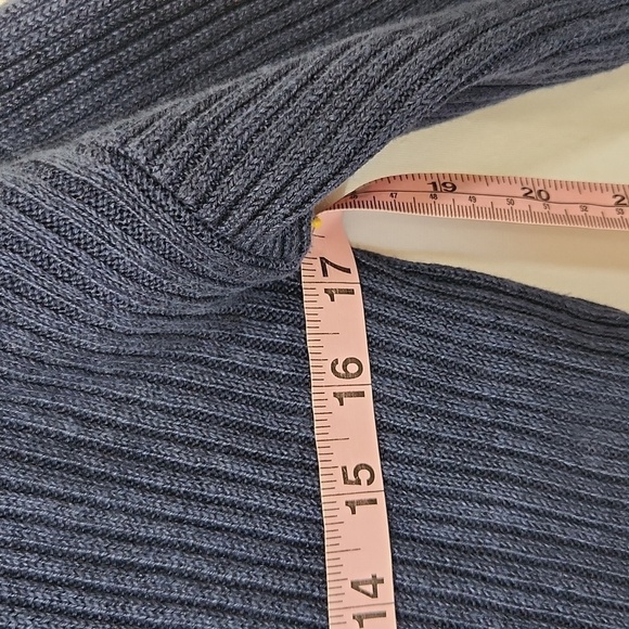 Eileen Fisher Women's Blue 100% Organic Linen Ribbed Long Sleeve Cardigan XS/TP - Picture 11 of 14